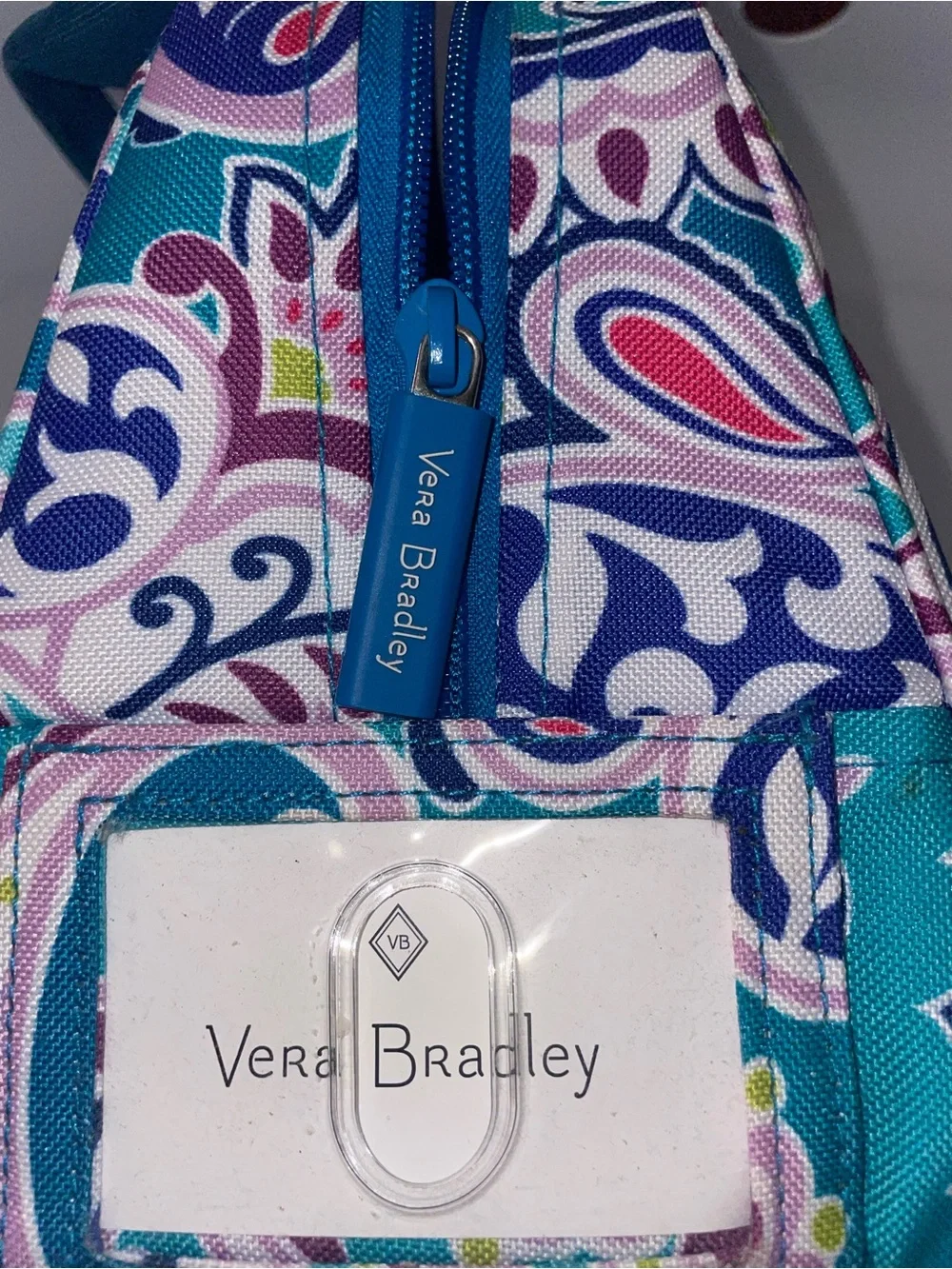 Vera Bradley Insulated Carry Cooler Lunch Tote – Capri Blue / Lola Paisley